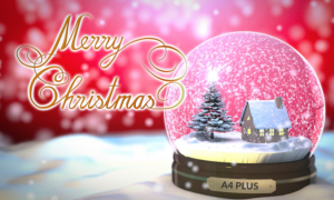 cad xmas snowglobe